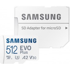 Samsung EVO Plus (2024) 512GB MicroSDXC Class 10+SD Adapter